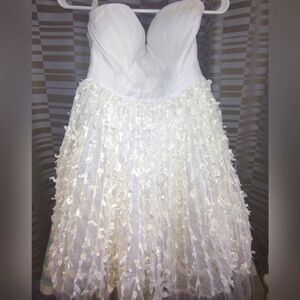 Minuet Junior Girls White Formal Dress size small